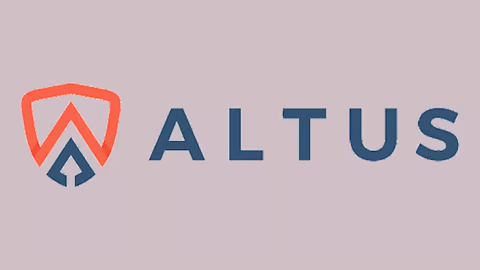Elegant Altus logo displayed prominently against a pristine white background, embodying sophistication and modernity.