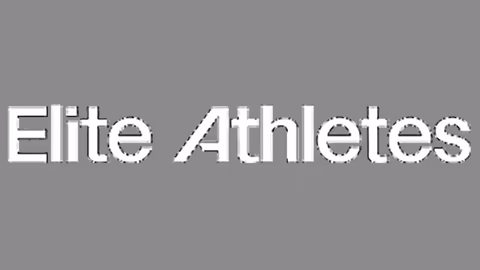 A minimalist design featuring a white background and bold black text proclaiming the secret to restful sleep, accompanied by a logo of Elite Athletes