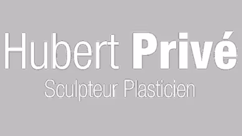 Elegant logo of Hubert Prive, a sculptural plasticien, showcasing refined artistry and modern design elements.