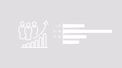 Media Kit Population The image shows a combination of a line graph and a stacked bar chart, both representing growth and possibly employee demographics.