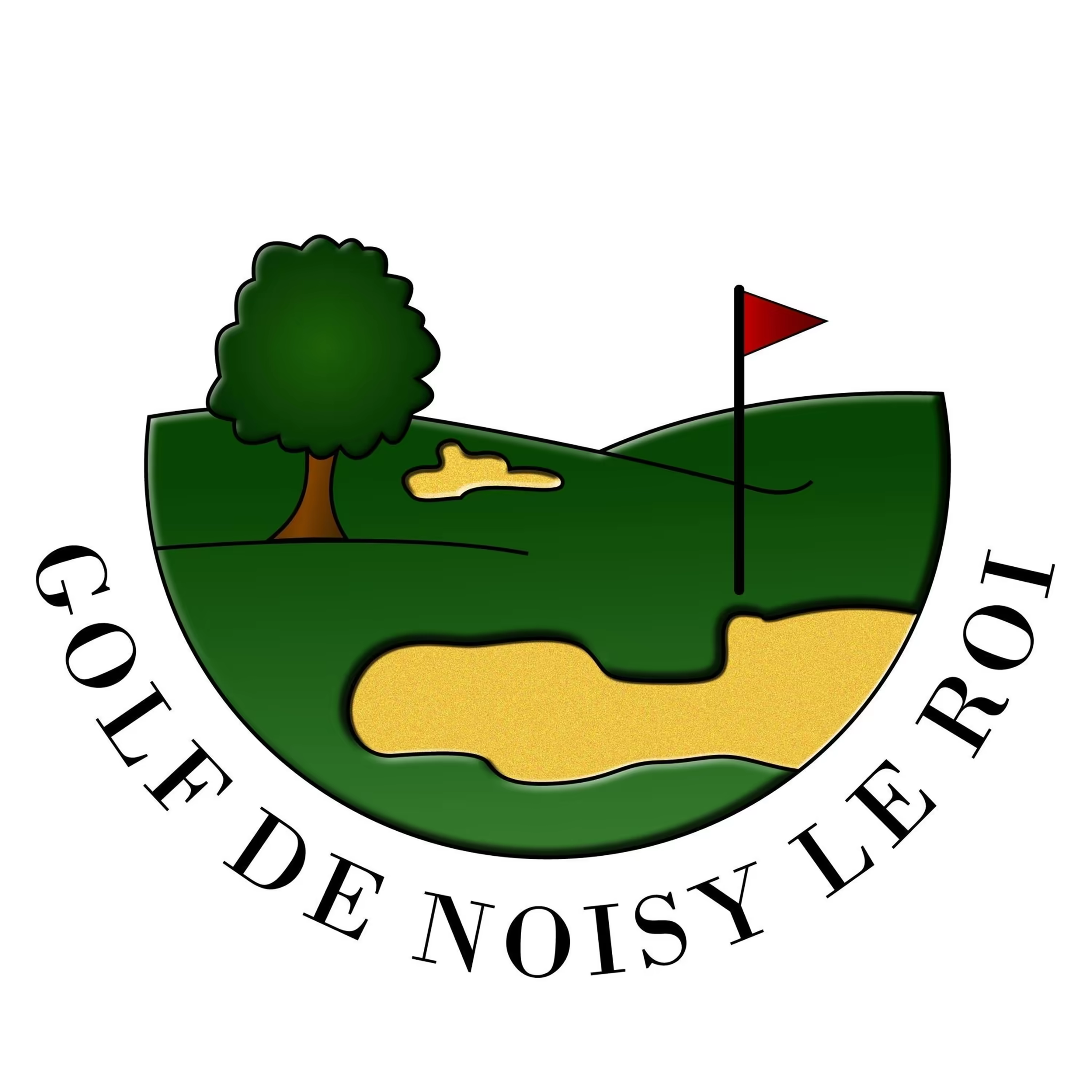 Logo of golf de noisy le roi golf glub, representing the prestigious golf course in ile de france,france.