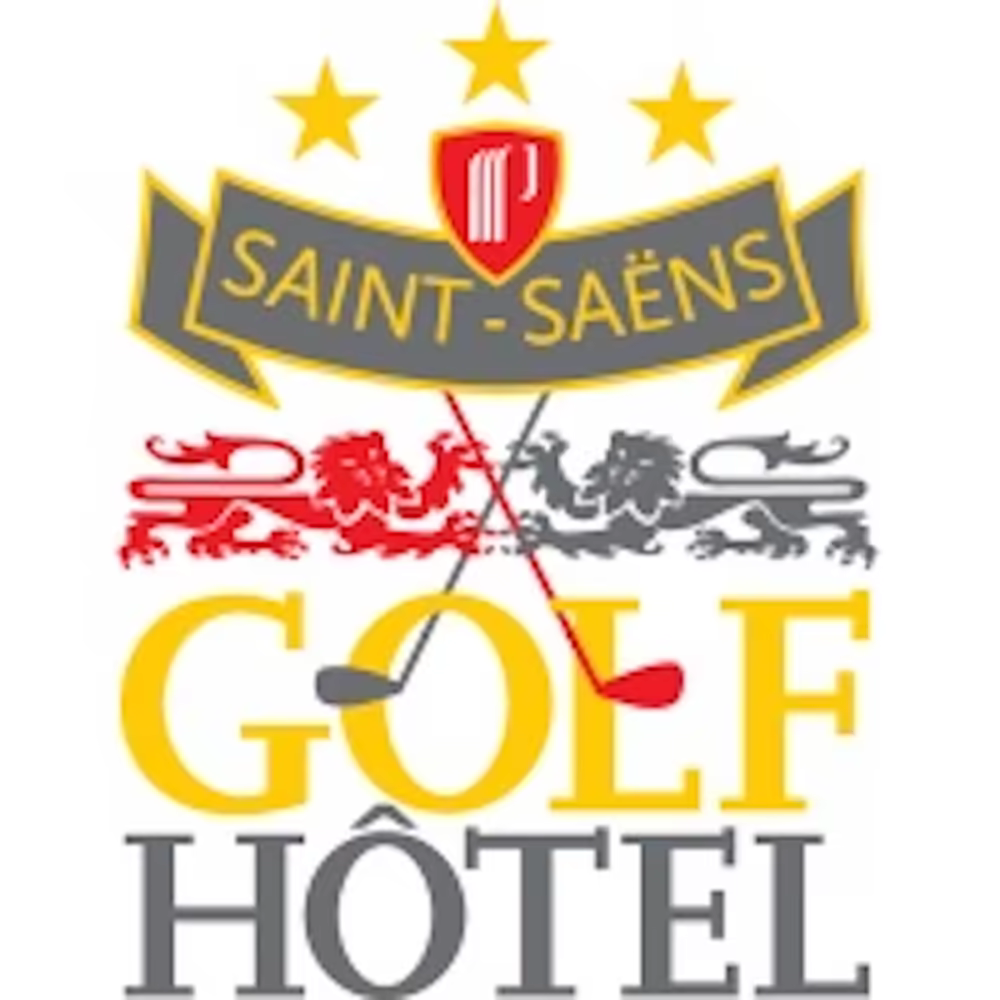 Logo of golf de saint saens golf glub, representing the prestigious golf course in normandie,france.