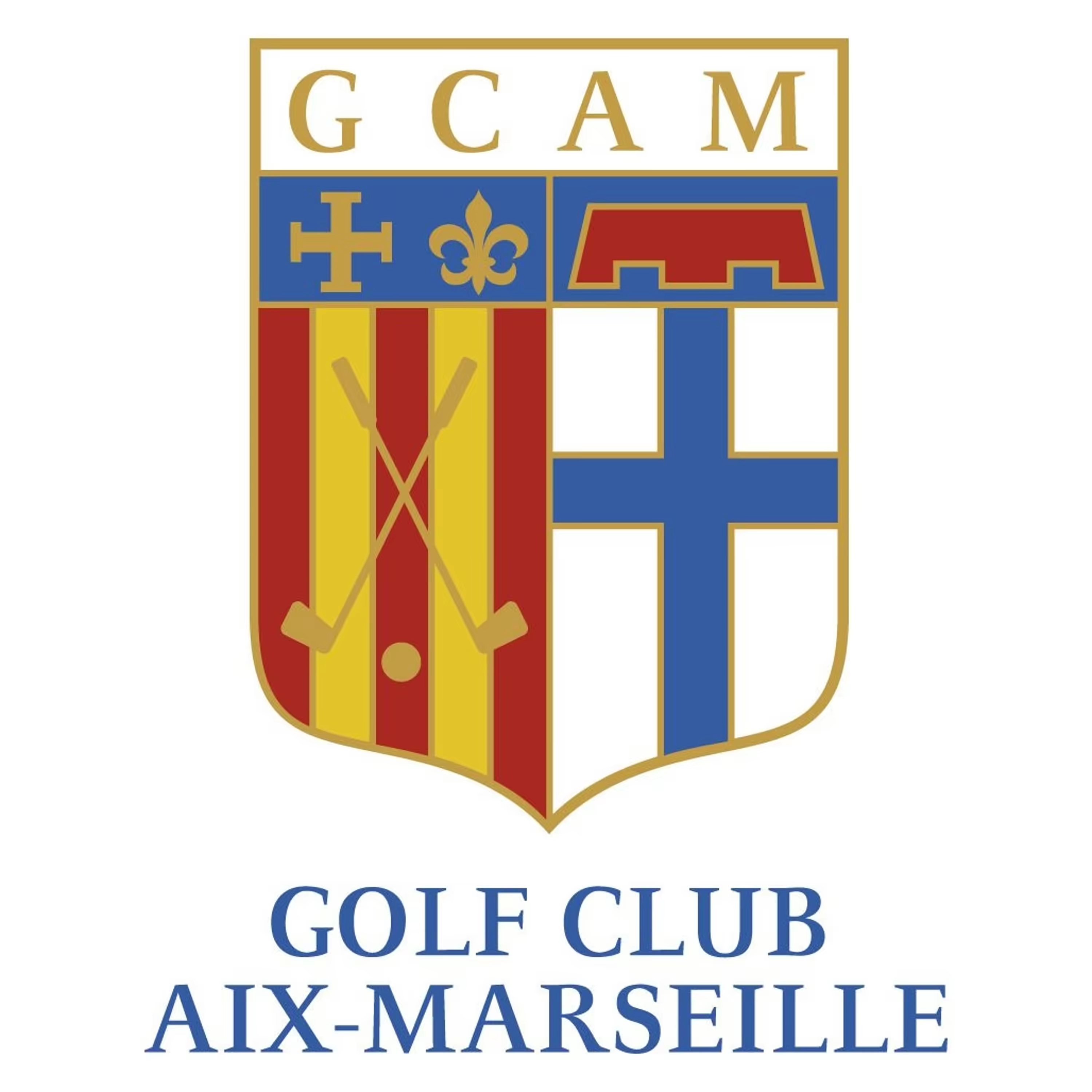Logo of golf club d aix marseille golf glub, representing the prestigious golf course in provence alpes cote d azur,france.